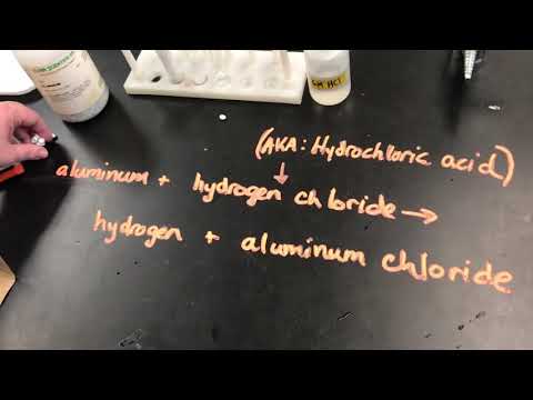 Aluminum Reacts with Hydrochloric Acid to Produce Hydrogen and Aluminum Chloride