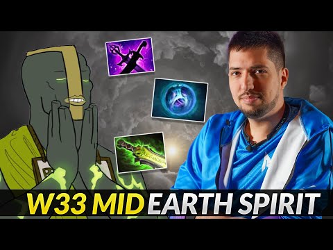 W33 LAST PICK Earth Spirit against Storm Spirit in Mid