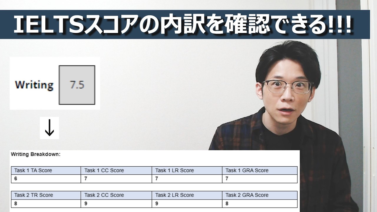 【IELTS Writingの謎がついに解けた】IELTS本試験のスコアの内訳の確認の仕方【Scores Breakdown】