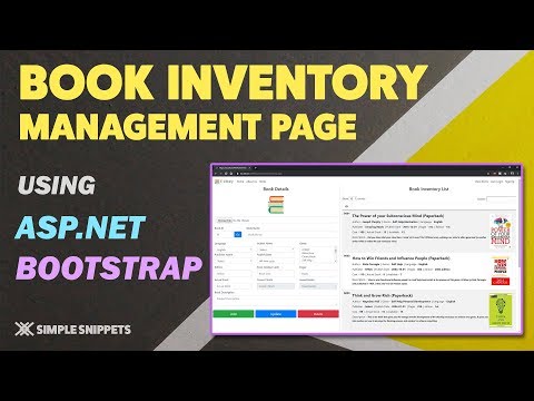Designing Admin Book Inventory Page in ASP NET with Bootstrap Styling