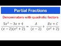 Partial Fractions Denominator With Quadratic Factors SHS 1 ELECTIVE MATH