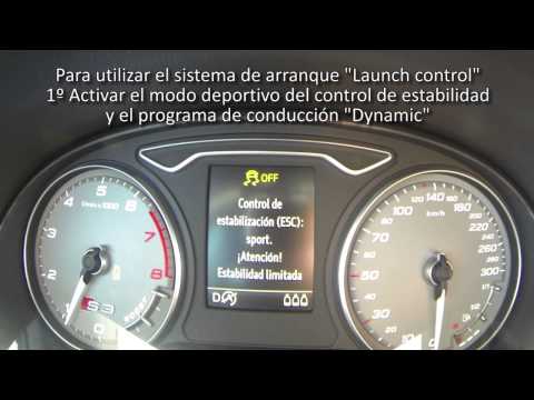 Audi S3. Modelo 2013. Aceleración desde 0 a 100 km/h con «Launch control»
