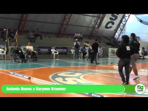 Regional Centro-Oeste de Bocha 2016 - ADE Antonio Nunes x Karyene Kraemer ADD