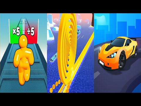 Tall Man Run VS Spiral Roll VS Race Master 3D - Android iOS Gameplay #1