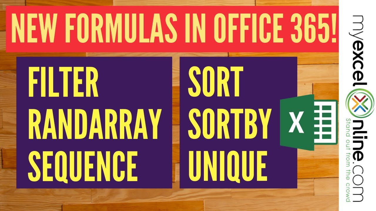 New Excel Formulas in Office 365 | MyExcelOnline