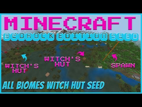 Minecraft Bedrock All Biomes 3 Witch's Hut Seed Nov 2019 - Seed Saturday