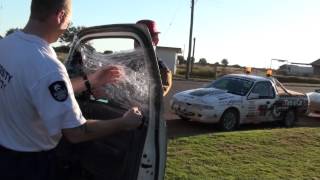 Rally How to fix a broken car window with glad wrap