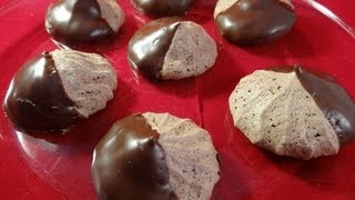 Chocolate Dipped Meringue Cookies -with yoyomax12