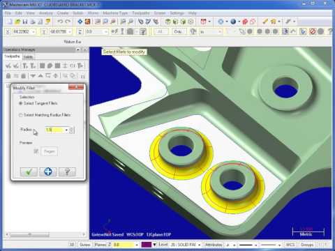 What's New - Mastercam X7 Solid Fillet Modification