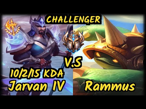 Yampi (JARVAN IV) vs RAMMUS - 10/2/15 KDA JUNGLE CHALLENGER GAMEPLAY - BR