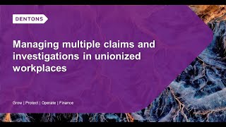 Managing multiple claims and investigations in unionized workplaces