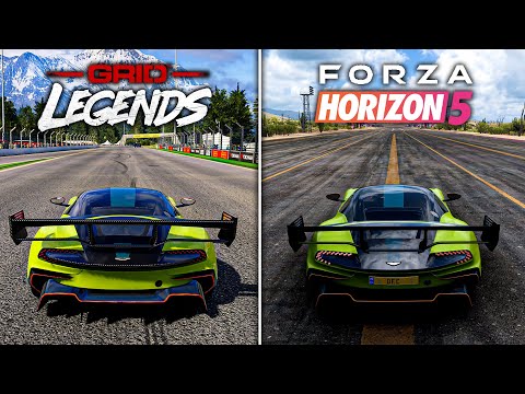 Grid Legends vs Forza Horizon 5 - Sound & Graphics Comparison! (4K 60)