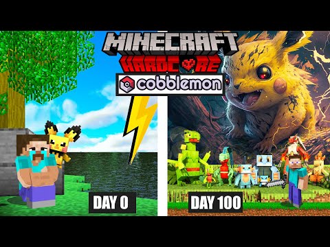 4x4 gaming - Survive 100 Days in Cobblemon ( Minecraft Pokemon)