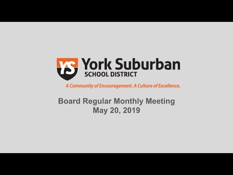 2019 05 20 Board Regular Monthly Meeting