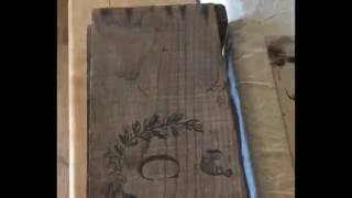 Iron Orchid Decor Stamps Demo on crate