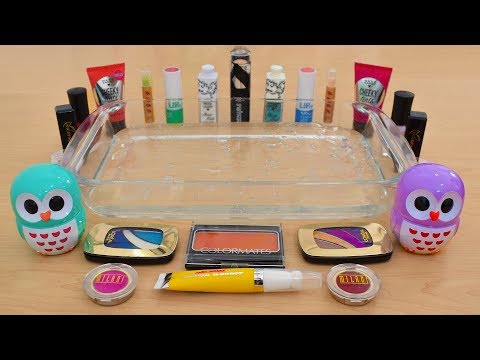 Mixing Makeup and Body Glitter Into Clear Slime ! SATISFYING SLIME VIDEO ! Video