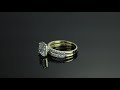 Item 60229 Princess Cut Cubic Zirconia 2 Piece Wedding Ring Set 2 15 TCW In Solid 10k Yellow Gold