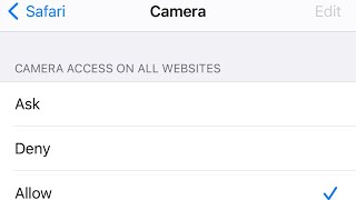how to allow camera access on safari iPhone & ipad 2021