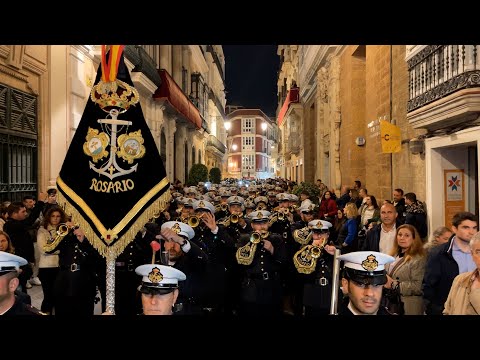 Espectacular Rosario de Cádiz en la Calle Ancha | Marcha "El Milagro" | Semana Santa 2023