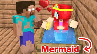 Mermaid and Herobrine Love Story -  Minecraft Animation