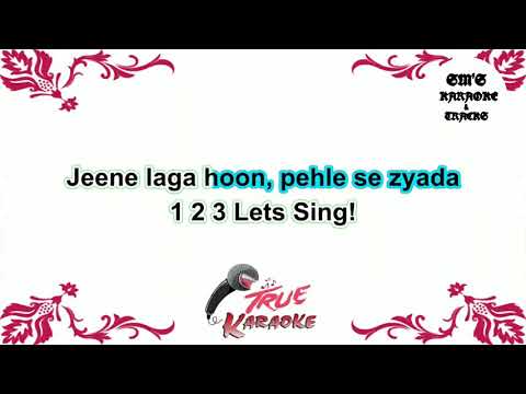 Jeene Laga Hoon || Karaoke || Track || Instrumental || With Lyrics || Ramaiya Vastavaiya || HD