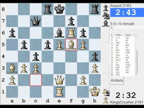 Chess World.net: LIVE Blitz #1292 vs Anped (2183) - Sicilian: Nimzovich-Rossolimo (B30)
