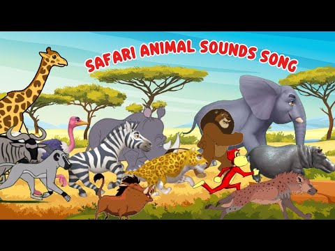 Safari Animal Sounds Song 0219 | Nursery Rhymes | Little Trunky Learns