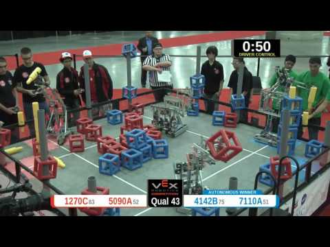 2015 VRC Sci Q43 - 1270C 5090A vs 4142B 7110A - 46 to 76 - VEX Worlds 2015 - Science Division