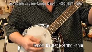 Video thumbnail for Fender 6 String Banjo Rustler Demo by jimlaabsmusic
