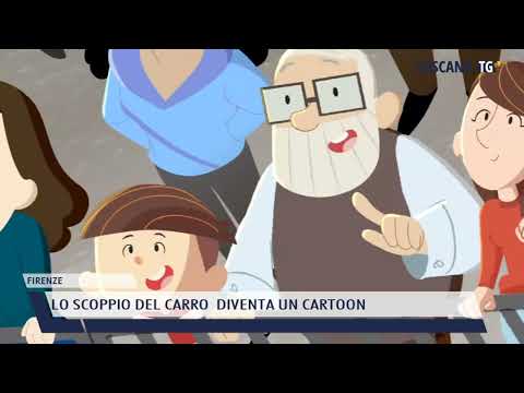 2022-04-12 FIRENZE - LO SCOPPIO DEL CARRO  DIVENTA UN CARTOON