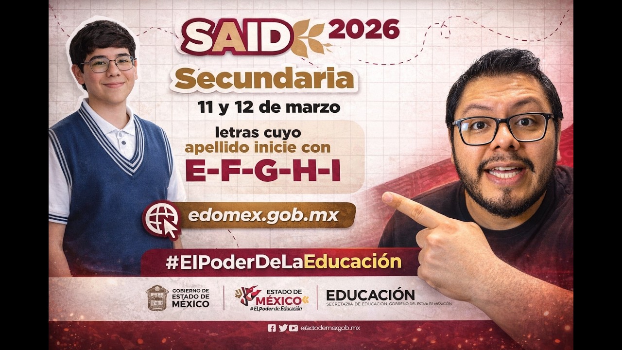 Inscripciones SAID 2026, hoy estas letras les toca la inscripcion de nivel secundaria