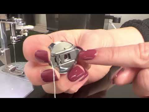 How to thread Janome HD9 sewing machine! How to wind bobbin! (Industrial and domestic thread)