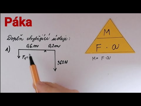 Páka, rovnováha na páce, příklady I, moment síly