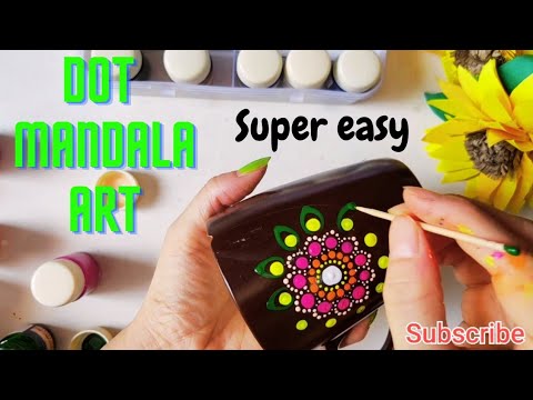Dot Mandala Art for Beginners || Easy Dot Mandala Art without Dotting Tools