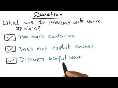 Problems With Native Spinlock Quiz Solution - Georgia Tech - Advanced Operating Systems