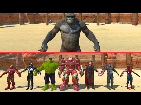 KING KONG VS MARVEL AT THE ARENA - Animal Revolt Battle Simulator
