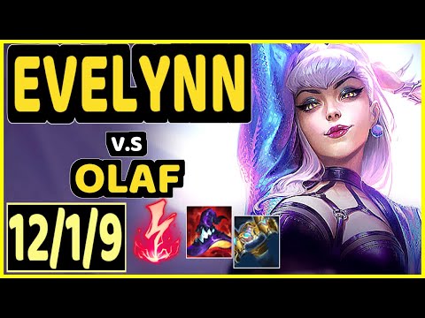 WARDEN (EVELYNN) vs OLAF - 12/1/9 KDA JUNGLE GAMEPLAY - EUW Ranked GRANDMASTER