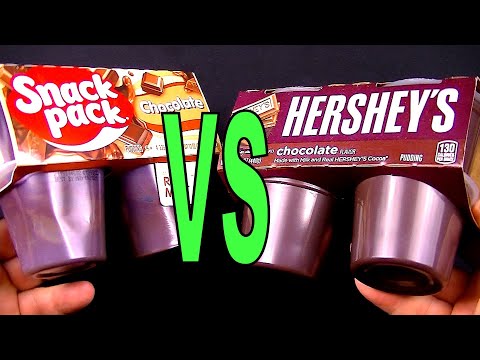 Snack Pack vs Hershey's Chocolate Pudding Cups for the Lunch Box - FoodFights Food Reviews the Best