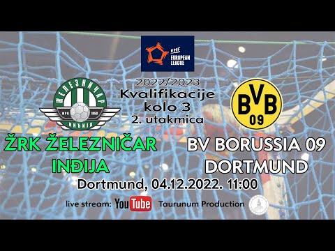 ZRK ZELEZNICAR Indjija - BV BORUSSIA 09 Dortmund, EHF European League, 3.kolo. 04.12.2022.