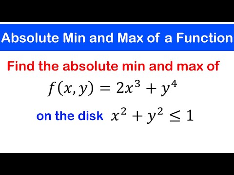 🟡14d - Absolute Minimum and Maximum of Multivariable Functions 4