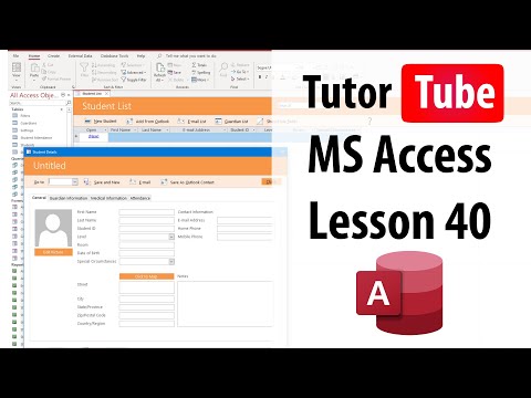 MS Access Tutorial Lesson 40 Working with Form Rows and Columns and Rearranging Form Fields