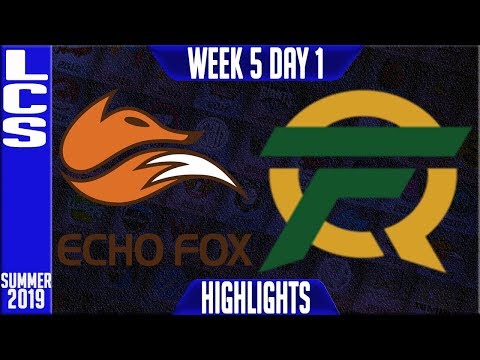 FLY vs FOX Highlights | LCS Summer 2019 Week 5 Day 1 | FlyQuest vs Echo Fox