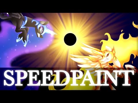 Nightmare Moon Vs Daybreaker - MLP Speedpaint