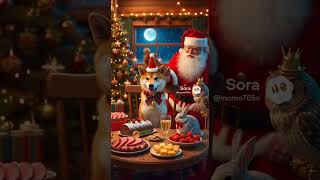 柴犬と楽しいクリスマスパーティ！