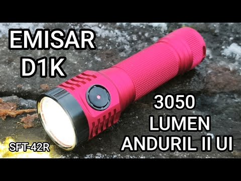 Emisar D1K EDC LED Flashlight SFT-42R 3050 Lumens Anduril II UI Flashlight Beamshots no Noctigon