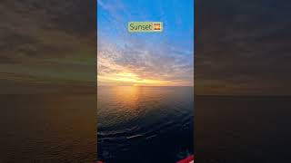 Sea Sunset #sunset #sea #travelvlog #romantic #travel #youtubeshorts #cruise #gentingdream #shorts