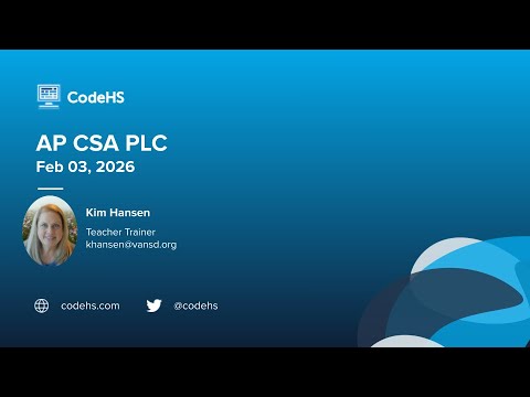 AP CSA Professional Learning Community (PLC) thumbnail