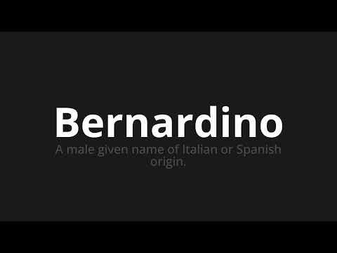 How to pronounce Bernardino