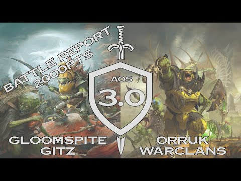 Aos 3.0 Warhammer Age of Sigmar Battle Report:  Gloomspite Gitz vs Orruk Warclans