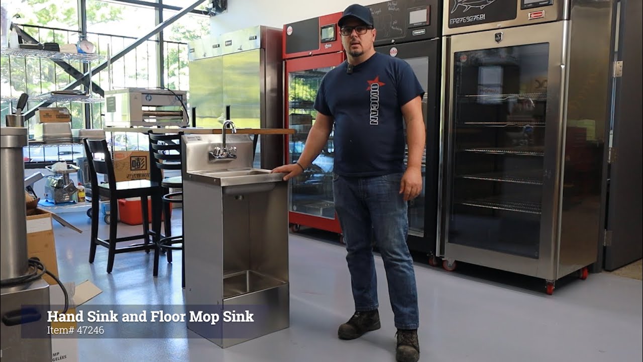 Video thumbnail for 17″ Hand Sink and Floor Mop Sink Combination